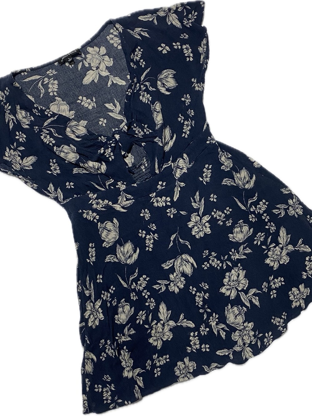 Kendall & Kylie Navy Blue Floral Mini Dress